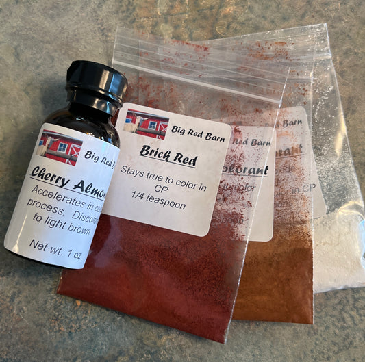 Cherry Almond soap kit with colorants and fragrance