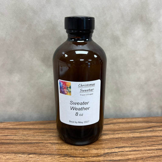 8 ounce brown bottle of fragrance oil Sweater Weather