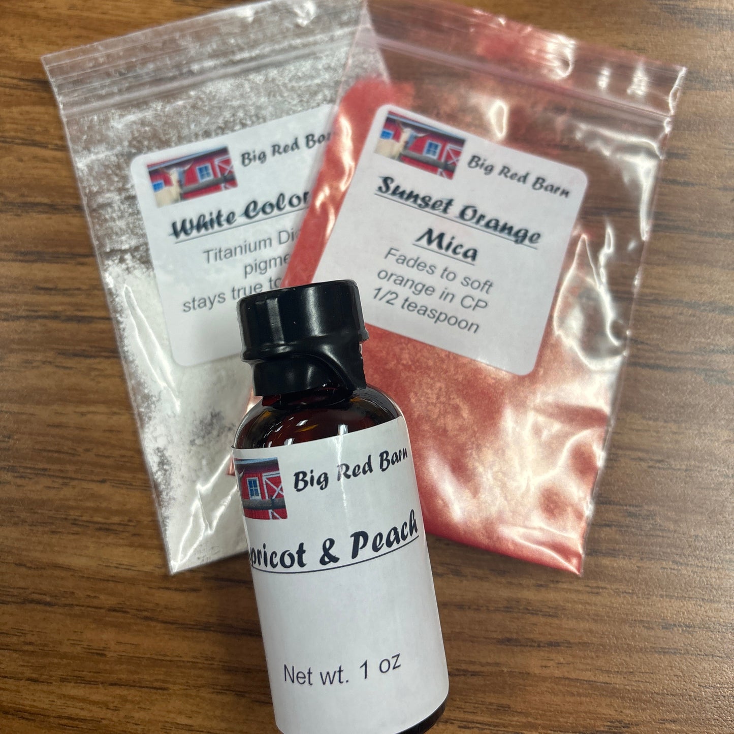 Apricot Peach soap kit with colorants and fragrance