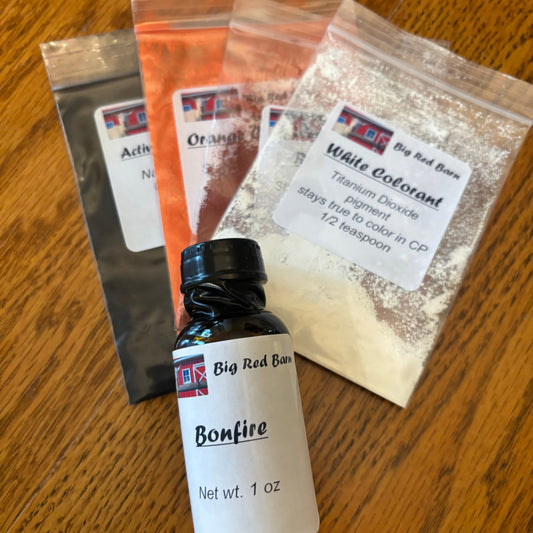 Bonfire soap kit with colorants and fragrance