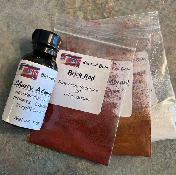 Cherry Almond soap kit with colorants and fragrance