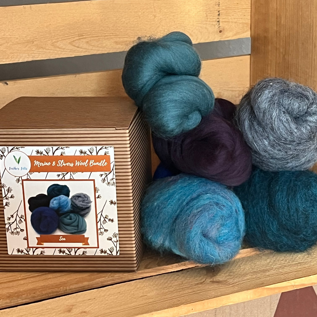 Assorted blue, grey, maroon wool