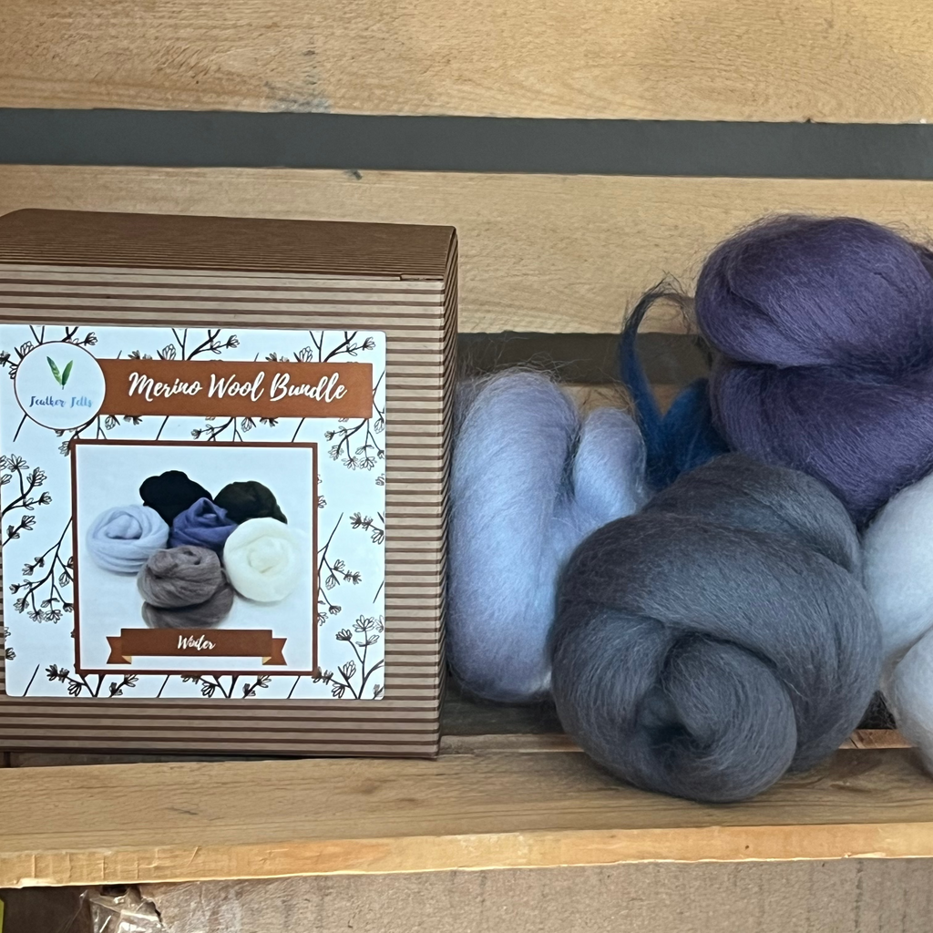 Assorted wool bundle, blue colored